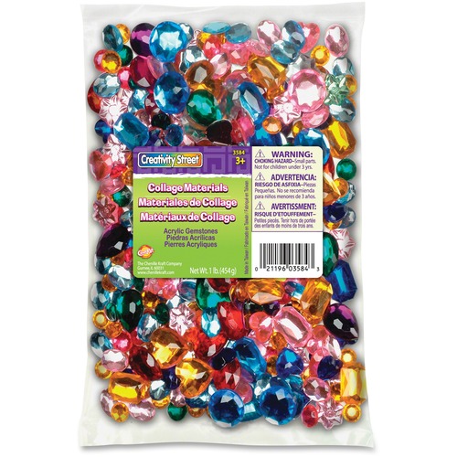Gem, Fun, Acrylic, 1 lb, Assorted