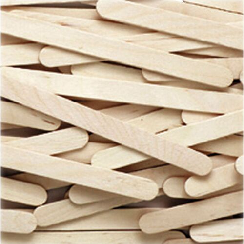 Craft Sticks, Wood, 2mm, 4-1/2"x3/8", Natural 1000/BX