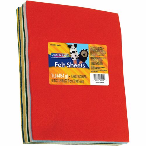Felt Sheets, 9" x 12", Assorted Colors 30/PK