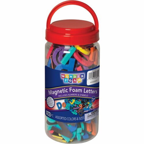Letters/Numbers, Magnetic, With Jar, 1-1/2-1", AST