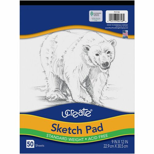 Pad, Sketch, 9x12, White, 50 Sheets