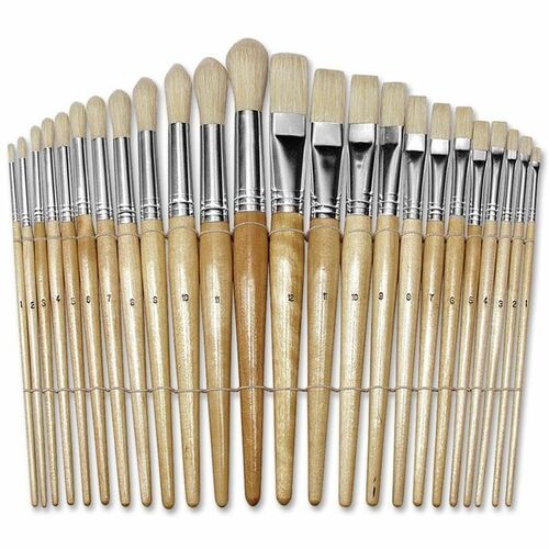 Brush, Paint, Wood, Round/Flat, 24 24/ST