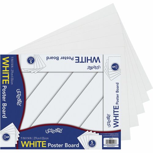 Board, Poster, 11x14, White 5/PK