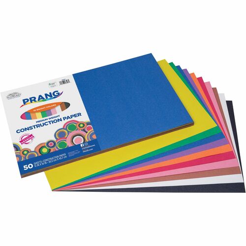 Paper, Construction, 12x18, Assorted 50/PK
