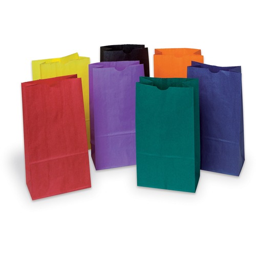 Bags, Kraft, Rainbow, 6x11, Assorted 28/PK