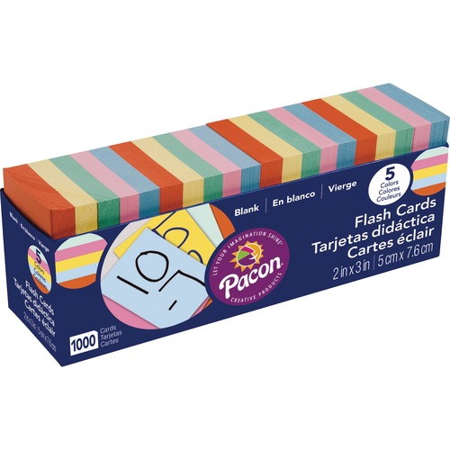 Cards, Flash, Blank, 3x2 1000/PK