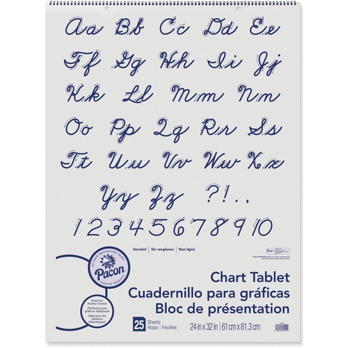 Tablet, Chart, Unrolled, 24 X 32, White