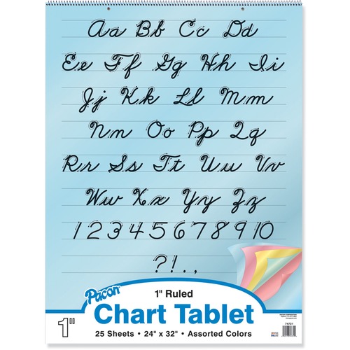 Tablet, Chart, 1" Rolled, 24 X 32, Assorted