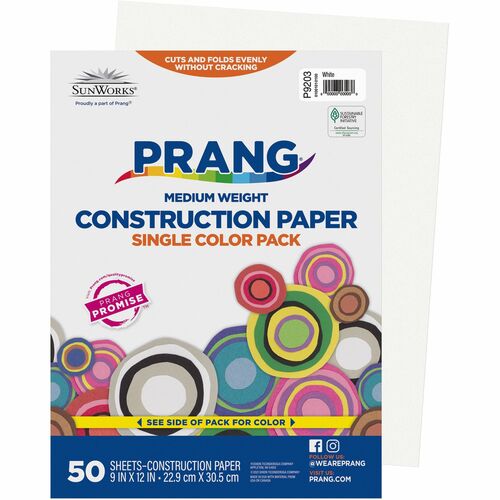 Paper, Construction, 9x12, White 50/PK