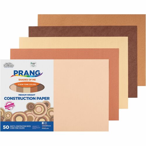 Multicultural Construction Paper, 12" x 18", Assorted 50/PK