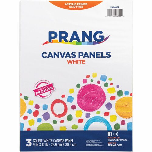 Panel, Canvas, 9x12, White 3/PK