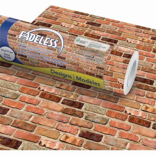 Art Paper Roll, Fadeless, 48" x 50 Foot, 50 lb, Reclaimed Brick