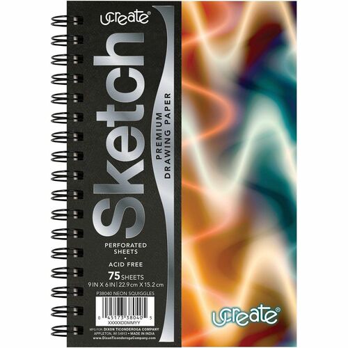 Sketchbook, Abstract, 75 Pages, 120 Gsm, 12" x 9", Neon