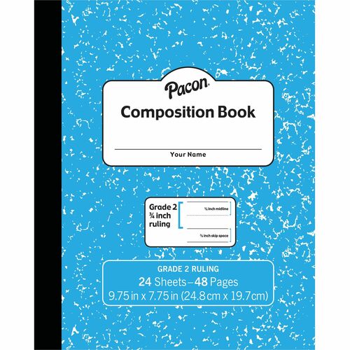 Composition Book, Grade 2, 24 Sheets, 48 Pages, 9-3/4" x 7-1/2", Beige