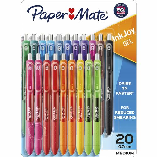 Pen, Gel, Inkjoy, 0.7, Assorted 20/PK