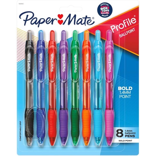 Pen, Profile, Round Tip, 1.4 Millimeter, Assorted 8/PK