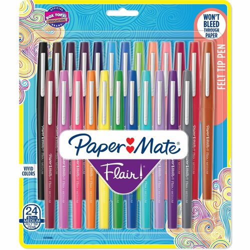 Pen, Flair, Medium, Assorted 24/PK