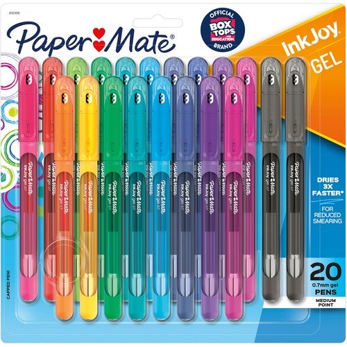 Pen, Gel, Inkjoy, 0.7 Millimeter, Asst 20/PK