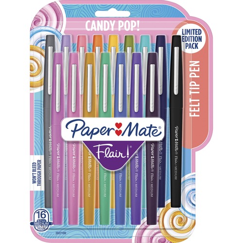 Pen, Flair, Medium, Assorted 16/PK