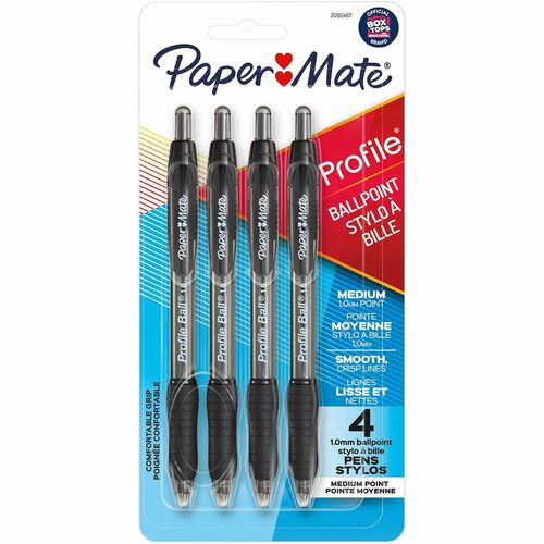 Pen, Ballpoint, Profile, 1.0 Millimeter, Black 4/PK