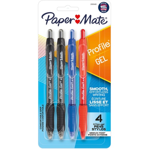 Pen, Gel, Profile, 0.7 Millimeter, Blue Assorted 4/PK