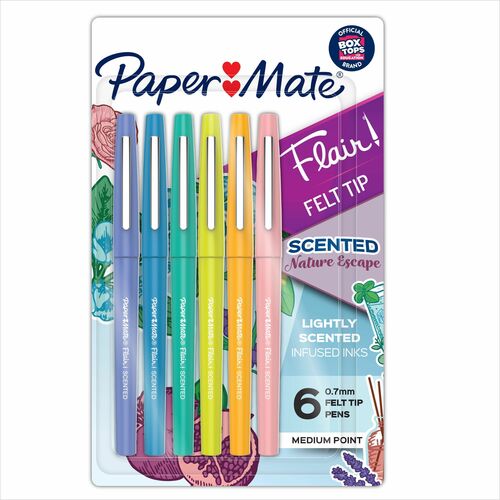 Pen, Flair, Scented, Asst 6/PK