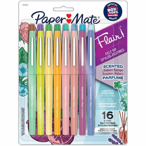 Pens, Flair, Scented, Nature Escape, Ast 16/PK
