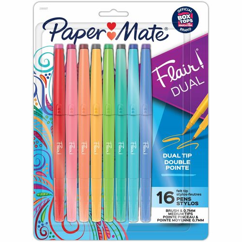 Pen, Flair, Duo, 16 Count, Assorted 16/PK