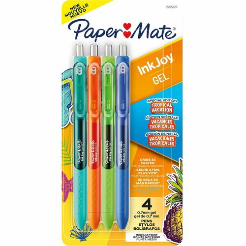 Pen, Gel, Inkjet, Tropvaca, Ast 4/PK