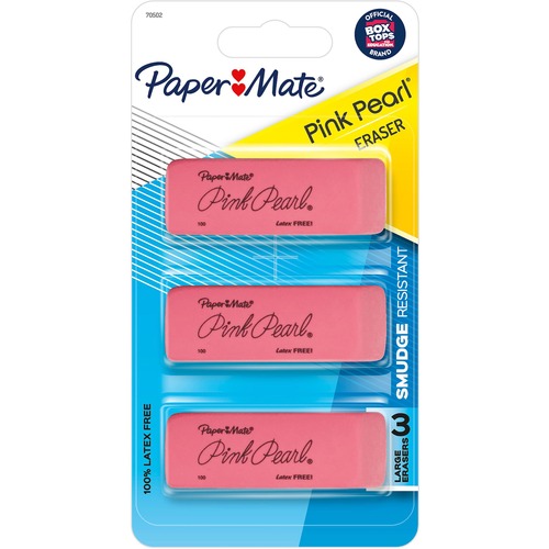 Eraser, Pink Pearl, Medium 3/PK