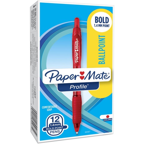 Pen, Profile, Retractable, 1.4 mm, Red 12/DZ