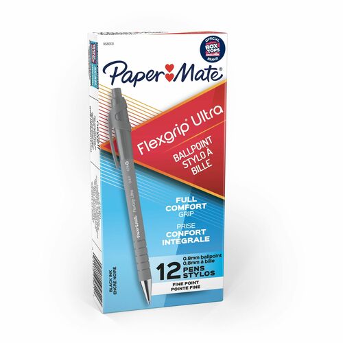 Pen, Flexgrip, Recycled, Fine, Black 12/DZ