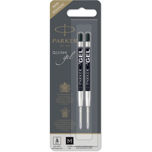 Refill, Parker, Gel, Medium, Black 2/PK