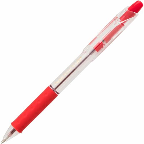 Pen, RSVP Retractable, Blue Point, Recycled, Medium, Red, Dozen 12/DZ