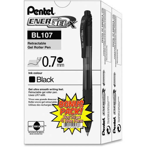 Pen, EnerGel X, Retract, 0.7 24/PK