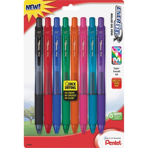 Pen, EnerGel X, Retractable, 0.7 8/PK