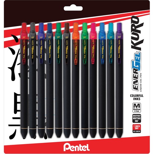 Pen, EnerGel, Kuro, .7mm 12/PK