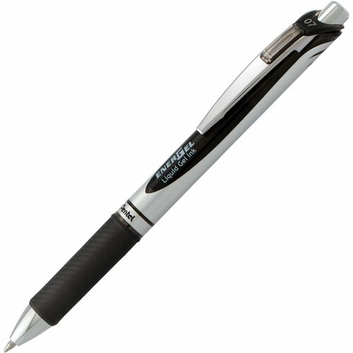 Pen, Gel, Retractable, Metal Tip, 0.7 Millimeter, Black