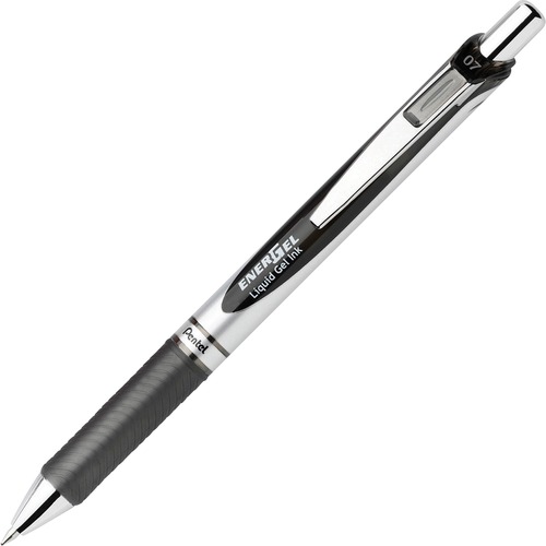 Pen, Gel, Retractable, Metal Tip, 0.7 Millimeter, Black 12/DZ