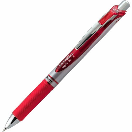Pen, Gel, Retractable, Metal Tip, 0.7 Millimeter, Red 12/DZ