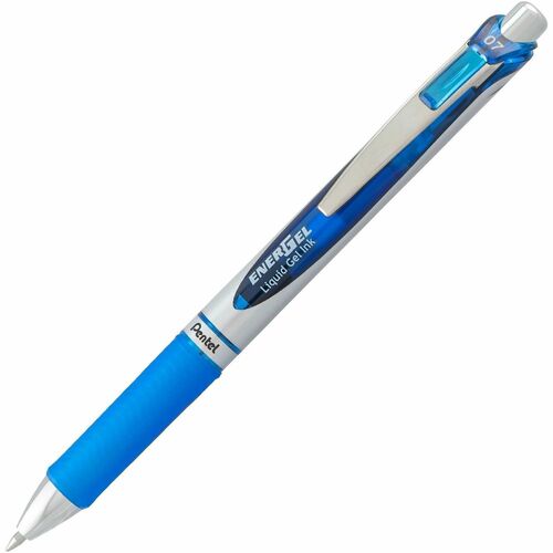 Pen, Gel, Retractable, Metal Tip, 0.7 Millimeter, Blue 12/DZ