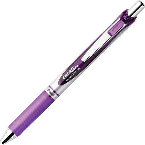 Pen, Gel, Retractable, Metal Tip, 0.7 Millimeter, Violet 12/DZ