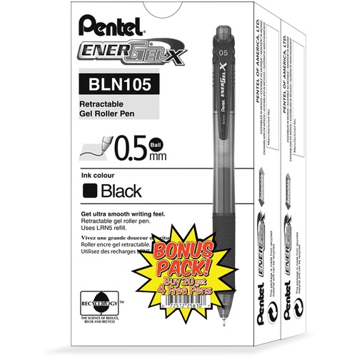 Pen, EnerGel X, Retract, 0.5 24/PK