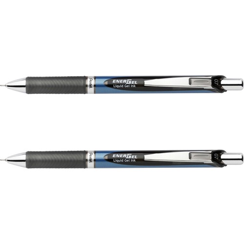 Pen, EnerGel, Deluxe, Needle, Black 2/PK