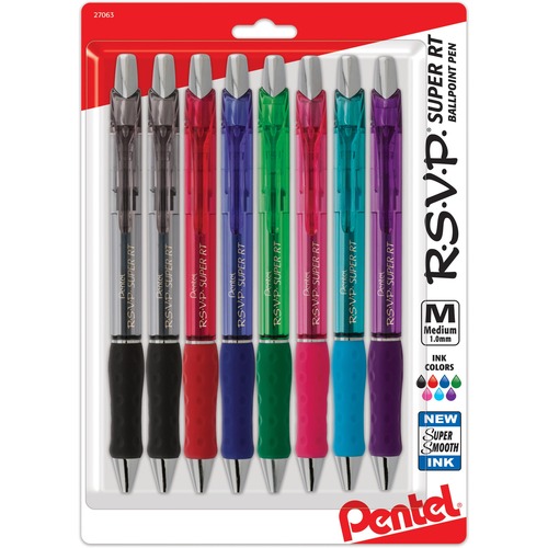Pen, RSVP, Super RT, Medium, Assorted 8/PK