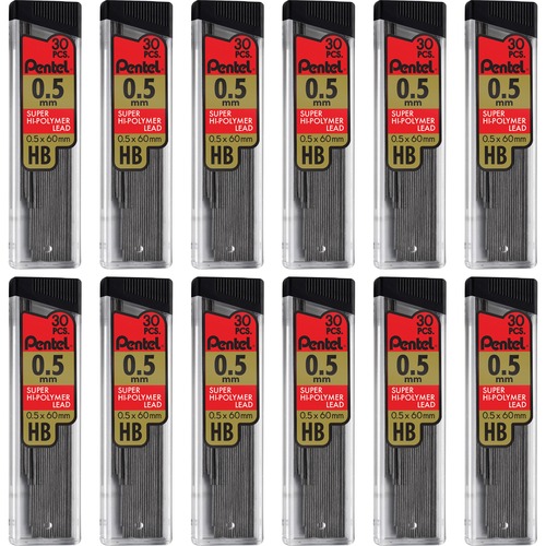 Lead, 0.5 Millimeter, HB/Black, 30/TB 12/BX