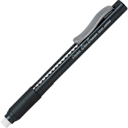 Eraser, Click, With Grip, Black 12/BX