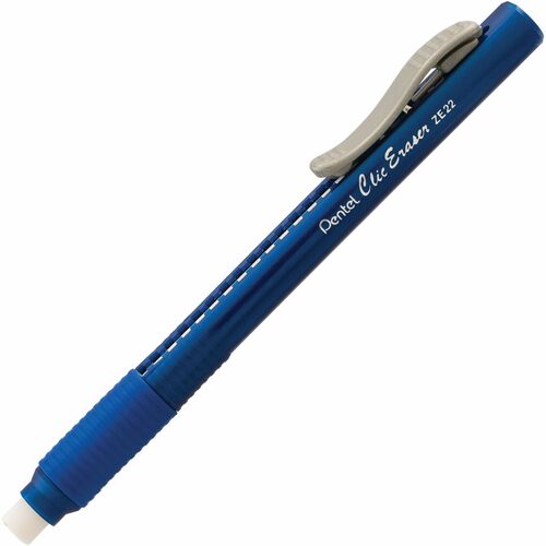 Eraser, Click, With Grip, Blue