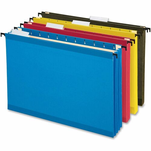 Folder, Hang, Xtracap, Legal, Assorted 4/PK