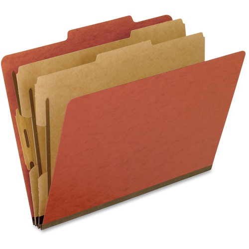 Folder, Classf, Ltr, 2 Div, Red 10/BX